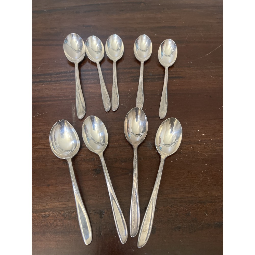 9 Holmes & Edwards Dinner Spoon Inlaid IS Deep Silver